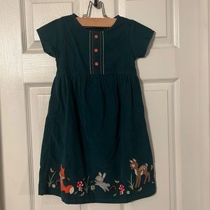 BeeBay Corduroy Woodland Animals Cotton Dress